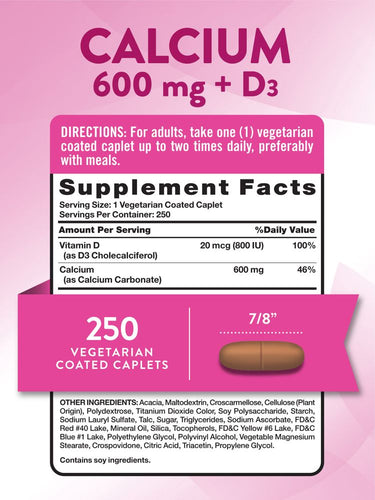 Calcium 600 mg with Vitamin D3 800 IU
