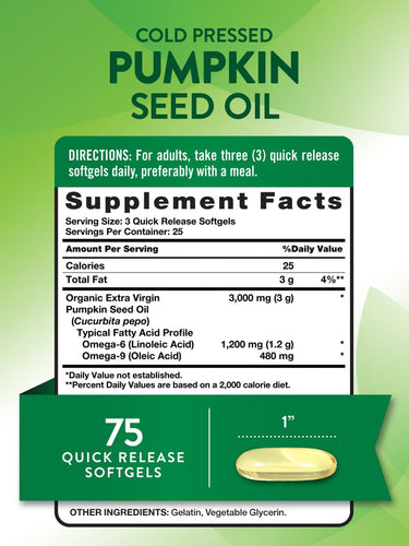 Aceite de Semilla de Calabaza 3000mg