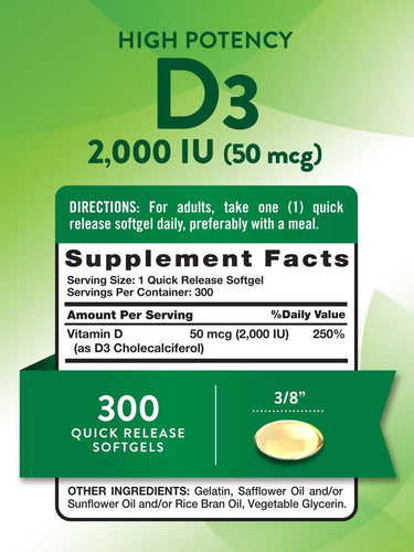 Vitamina D3 2000 UI (50 mcg)