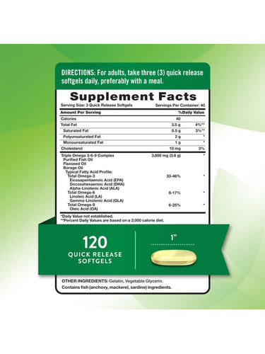 Oméga 3-6-9 3600 mg