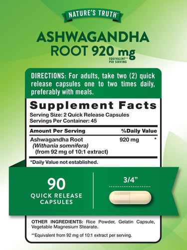 Ashwagandha Root | 90 Capsules