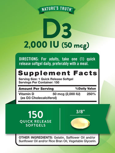 Vitamine D3 2000 UI (50 mcg)
