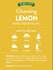 Cleansing Lemon Pure Essential Oil infographic showing uses: Diffuser, Massage, Yoga, DIY Projects, Bath/Shower, Aroma Spray.