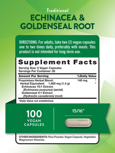 Raíz de Equinácea y Sello de Oro 1400 mg