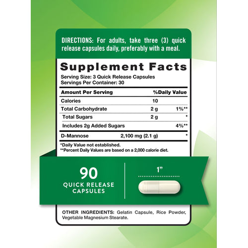 A single white quick release capsule, one inch long, displayed in a bulk scale setting.