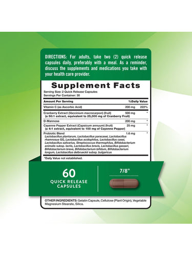 Canneberge avec D-Mannose | 60 Gélules