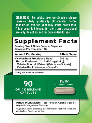 Valerian Root | 90 Capsules