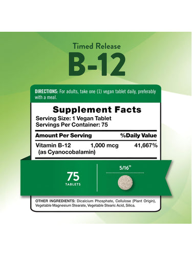 Vitamin B-12 1000 mcg mit zeitverzögerter Freisetzung