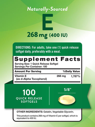 Vitamina E 268 mg (400 UI) | Naturale