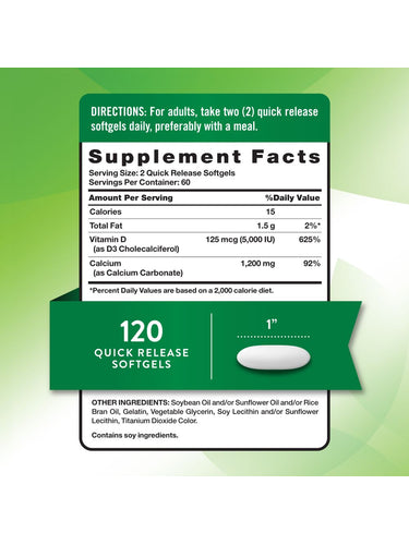 Calcium 1200 mg with Vitamin D3 5000 IU
