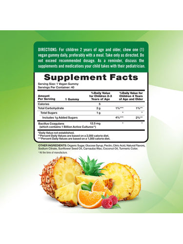 Probiotiques pour Enfants | 40 Gummies