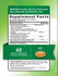 Amber rapid release liquid softgel measures 5/8 inch in size, depicted on a bulk scale for accurate dimension presentation.