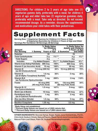 Multivitaminici per Bambini con Probiotici