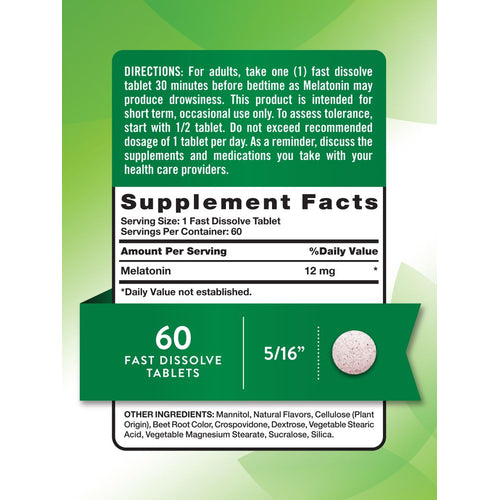A single 5/16-inch fast dissolve tablet in bulk scale.