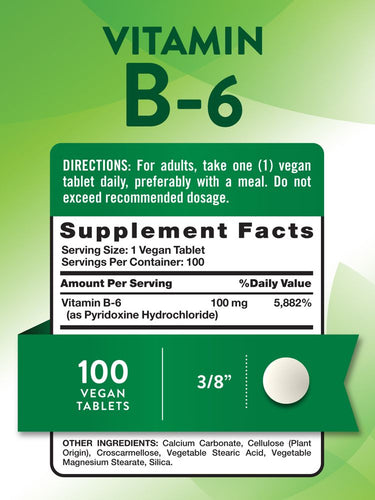 Vitamina B-6 100 mg