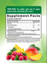 Image of NT Cranberry Gummies Supplement Facts panel, displaying nutritional information for a 60-gummy bottle.