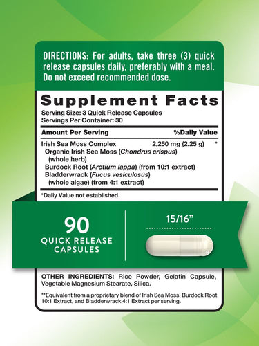 Complexo de Musgo Marinho Irlandês com Alga Marinha, Raiz de Bardana