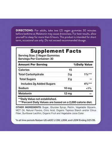 Melatonin 12 mg | Maximale Stärke