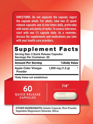 Vinagre de Sidra de Manzana 1200 mg