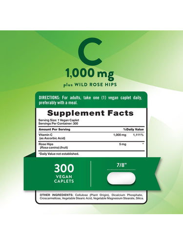 Vitamin C 1000 mg mit Hagebutten