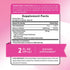 Supplement Facts panel for Collagen Biotin Hyaluronic Liquid 2 fl oz bottle.