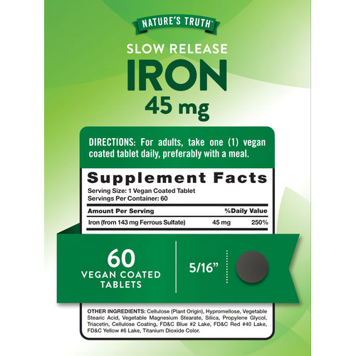 A single vegan tablet is shown, measuring 5/16 inches, placed on a hand scale for size reference.
