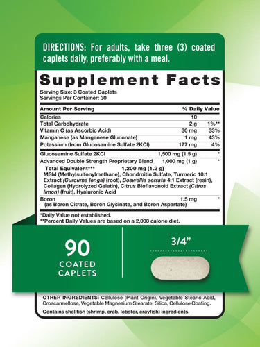 Complejo de Glucosamina Condroitina MSM y Cúrcuma | Doble Fuerza