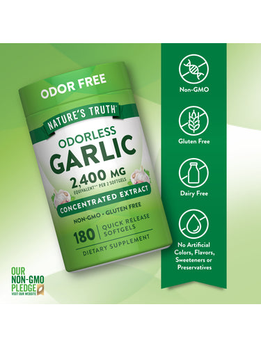 Odorless Garlic Softgels | 180 Count