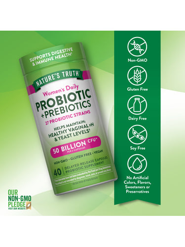 Women's Daily Probiotic & Prebiotics | 50 Billion CFU