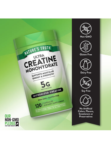 Creatine Monohydrate | 120 Capsules
