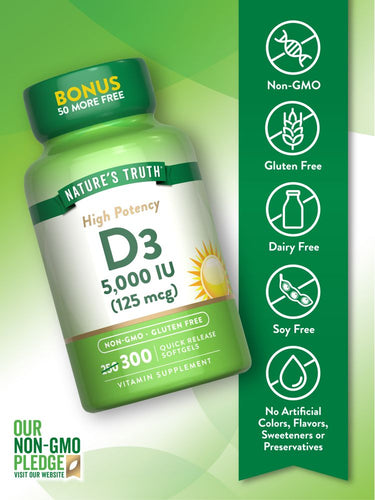 Vitamin D3 5000 IE (125 mcg) | Extra Stark