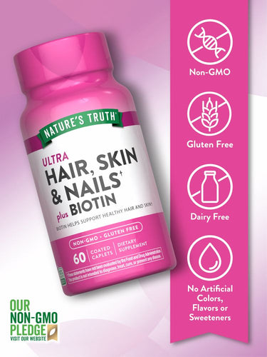 Hair Skin and Nails Vitamins with Biotin, Collagen