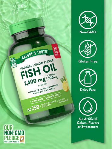Fish Oil 2400 mg | Lemon Flavor