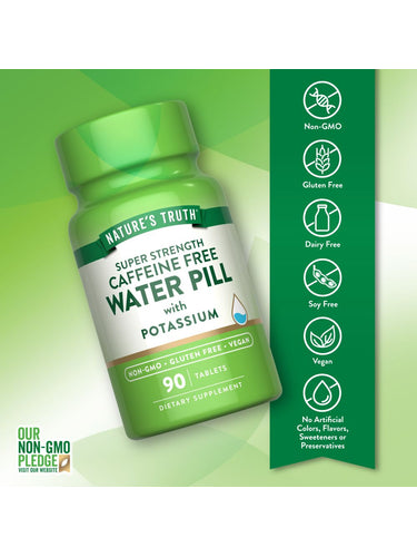 Pillole per l'Acqua con Potassio | Senza Caffeina