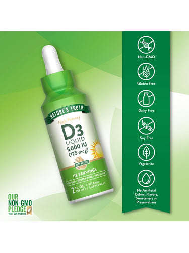 Vitamin D3 5000 IU (125 mcg) Liquid