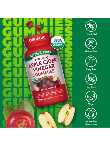 Organic Apple Cider Vinegar Gummies | 120 Count