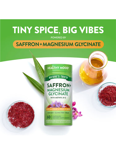 Saffron & Magnesium Glycinate | 60 Capsules
