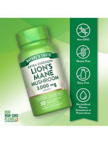 Extrato de Lion's Mane 3.000mg | 30 Cápsulas Gelatinosas