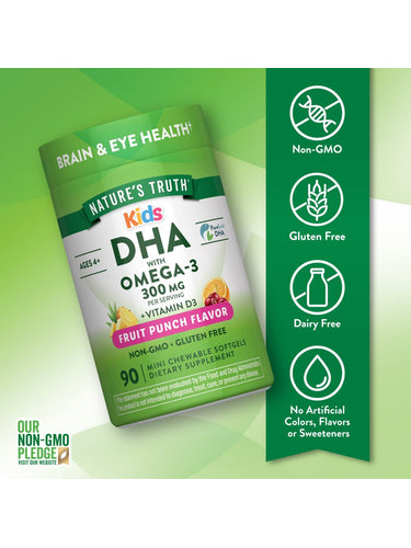 DHA pour enfants | 90 mini capsules à croquer