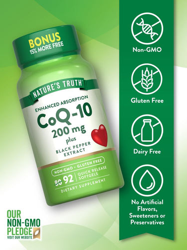 CoQ-10 200 mg con Pimienta Negra