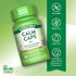 Calm Caps bottle labeled as Non-GMO, Gluten Free, Vegan, Dairy Free with no artificial colors, flavors, sweeteners, or preservatives.