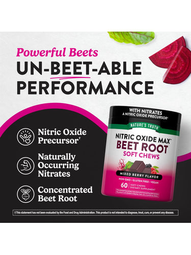Beet Root Chews | 60 Vegan Soft Chews