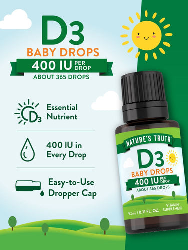 Vitamin D3 Baby Liquid Drops 400 IU (10 mcg)