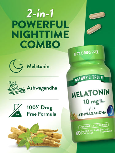 Melatonin 10mg | Mit Ashwagandha