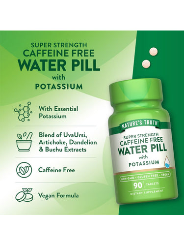 Pillole per l'Acqua con Potassio | Senza Caffeina