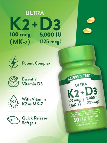 Vitamina K2 100mcg + D3 5000IU