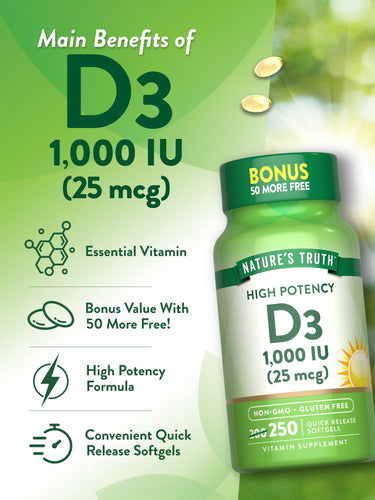 Vitamina D3 1000 IU (25 mcg)