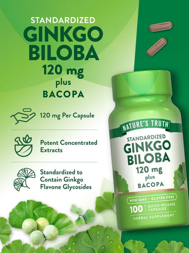 Extrait de Ginkgo Biloba 120 mg avec Bacopa