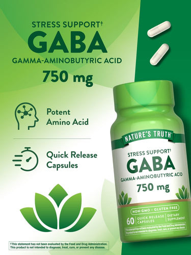 GABA 750 mg (Ácido Gamma Aminobutírico)