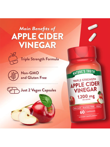 Vinagre de Sidra de Manzana 1200 mg | Vegano